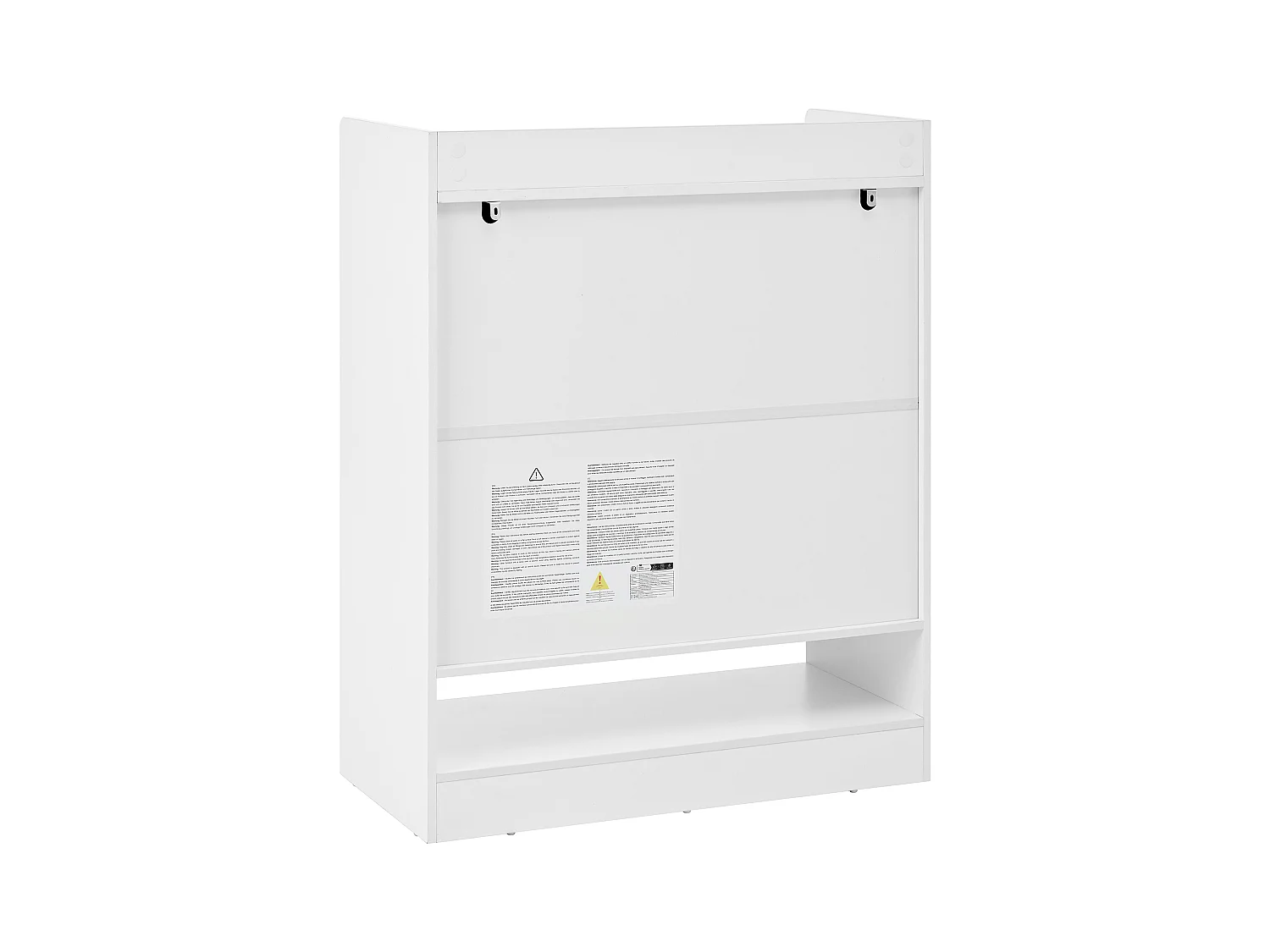 Sapateira moderna com prateleiras ajustáveis + 1 gaveta + 2 portas - 75 x 36 x 95,5 cm - aglomerado - branco