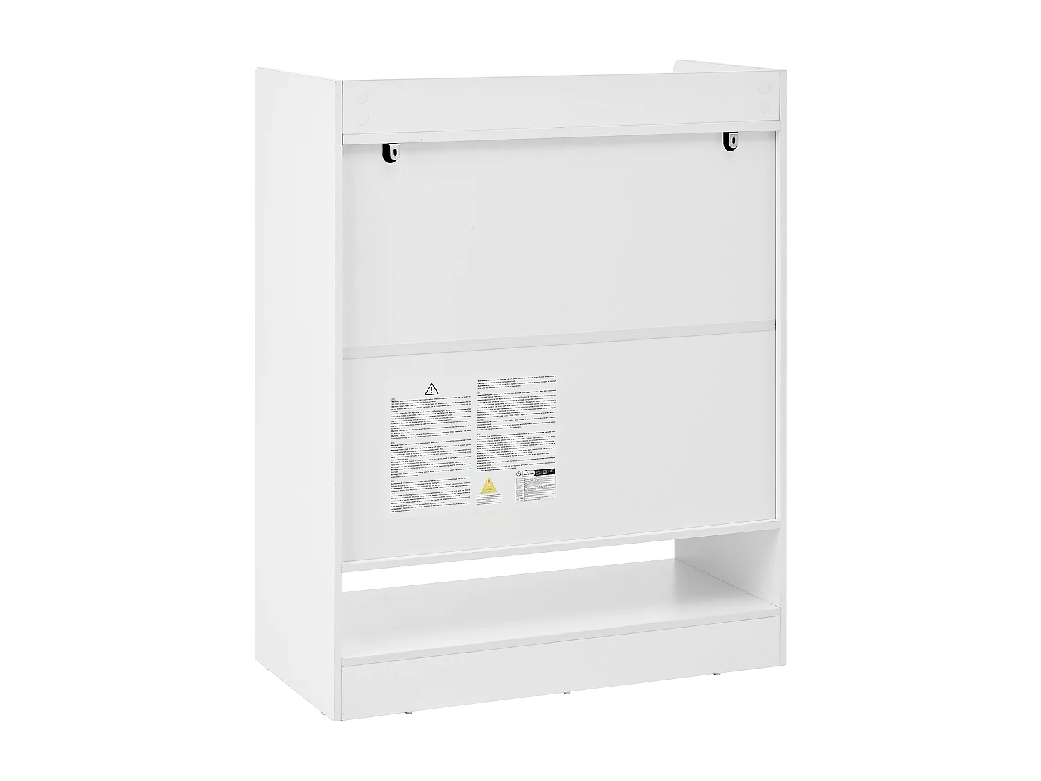 Moderner Schuhschrank mit verstellbaren Einlegeböden + 1 Schublade + 2 Türen - 75 x 36 x 95,5 cm - Spanplatte - Weiß