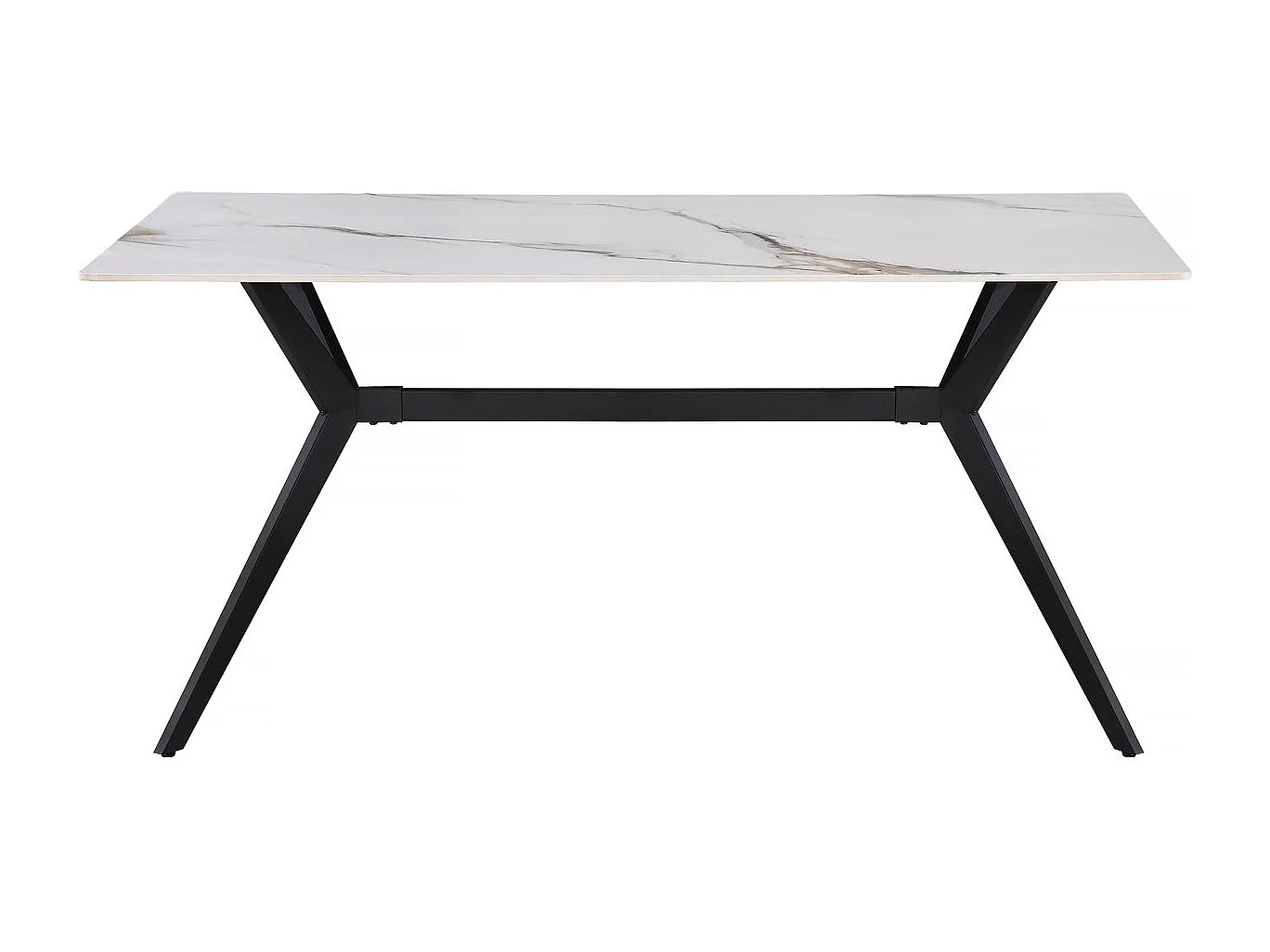 Table à manger en céramique "Boreal" - 4 à 6 personnes - 160 cm - Blanc
