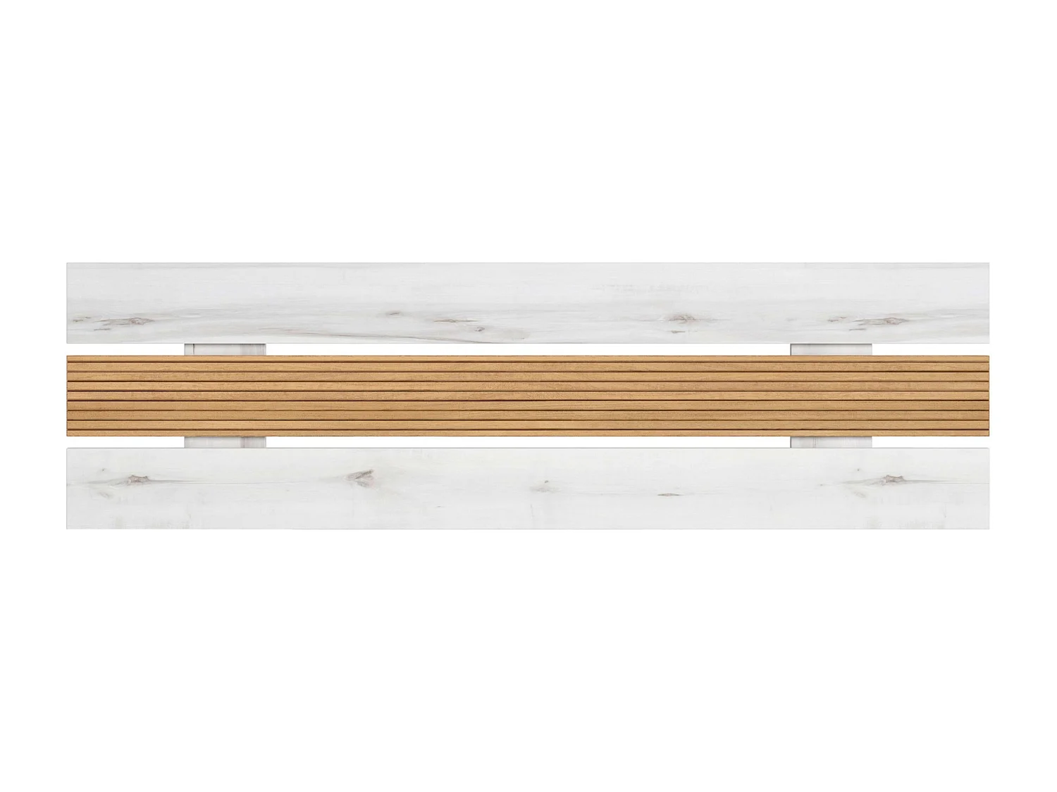 Pacote de móveis para quarto de casal Arles Nordic em albo branco e carvalho