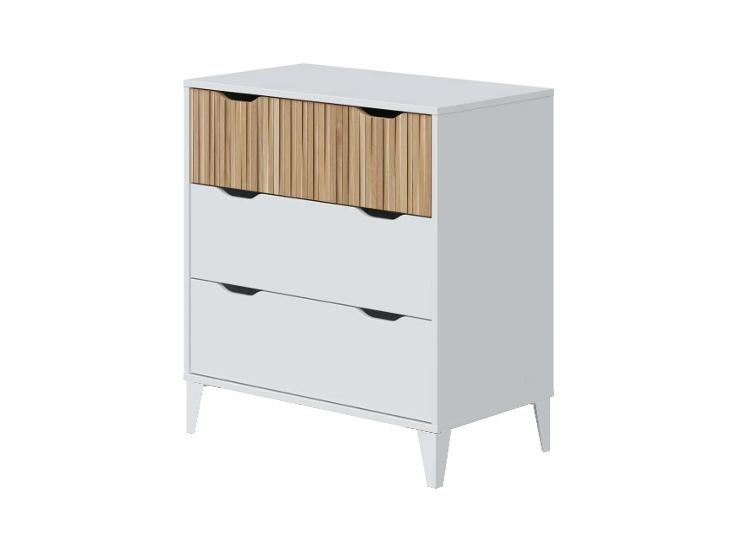 Pack Dormitorio Muebles Daylight Mesitas, Cómoda y Cama Queen Blanco