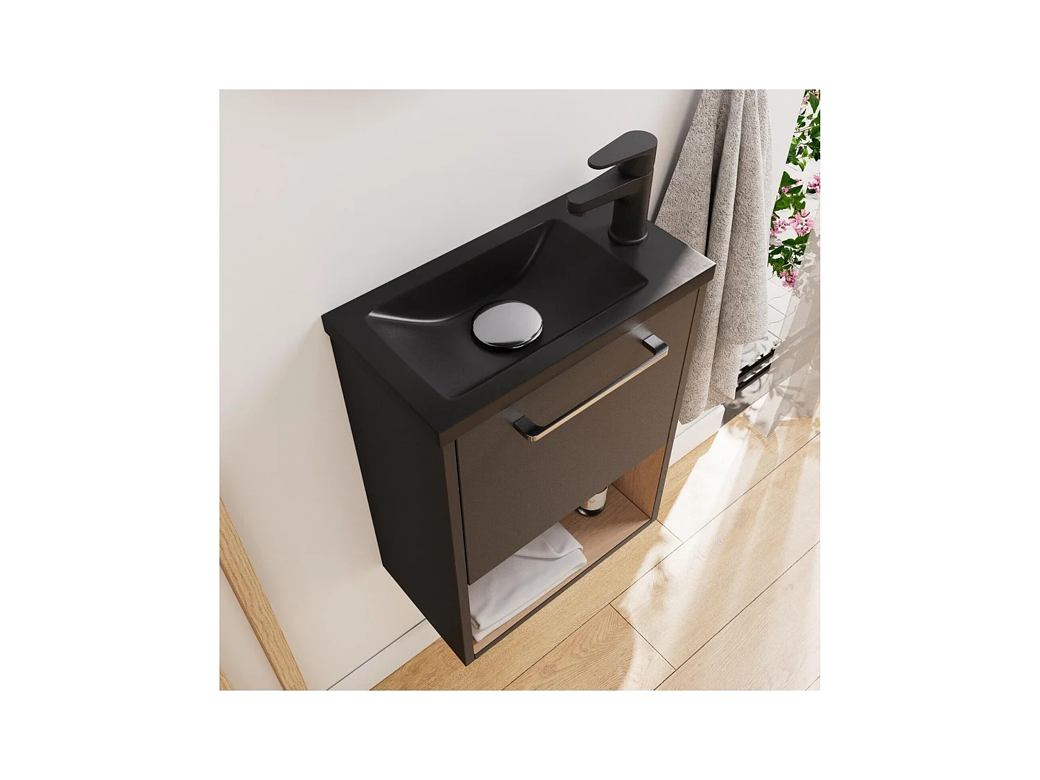 Ensemble meuble lave-mains NIKA + robinet TAP