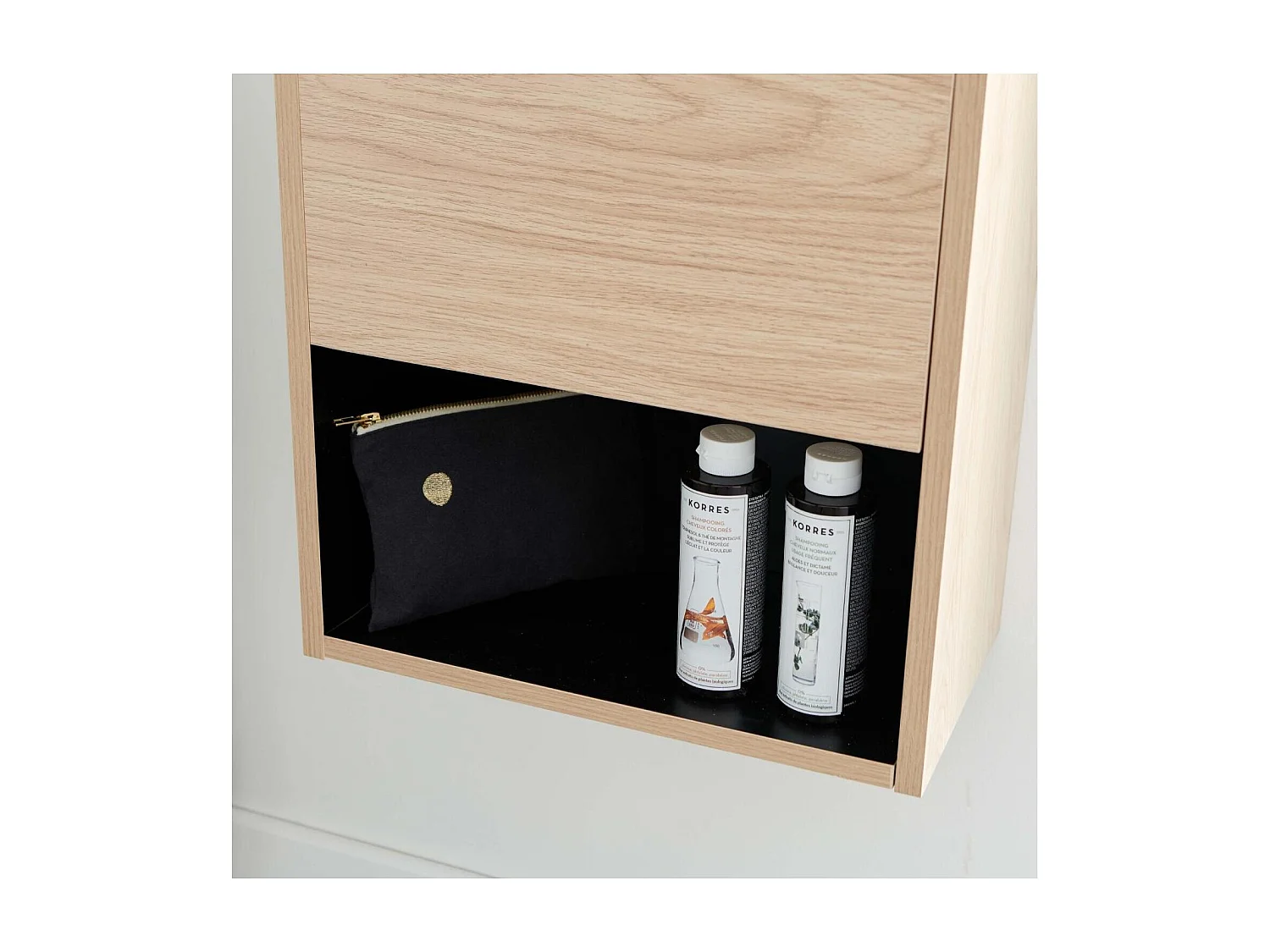 Hangend handwasmeubel NIKA 40x53x21 cm met omkeerbare hars wastafel, gemengde opbergruimte, eigentijds design