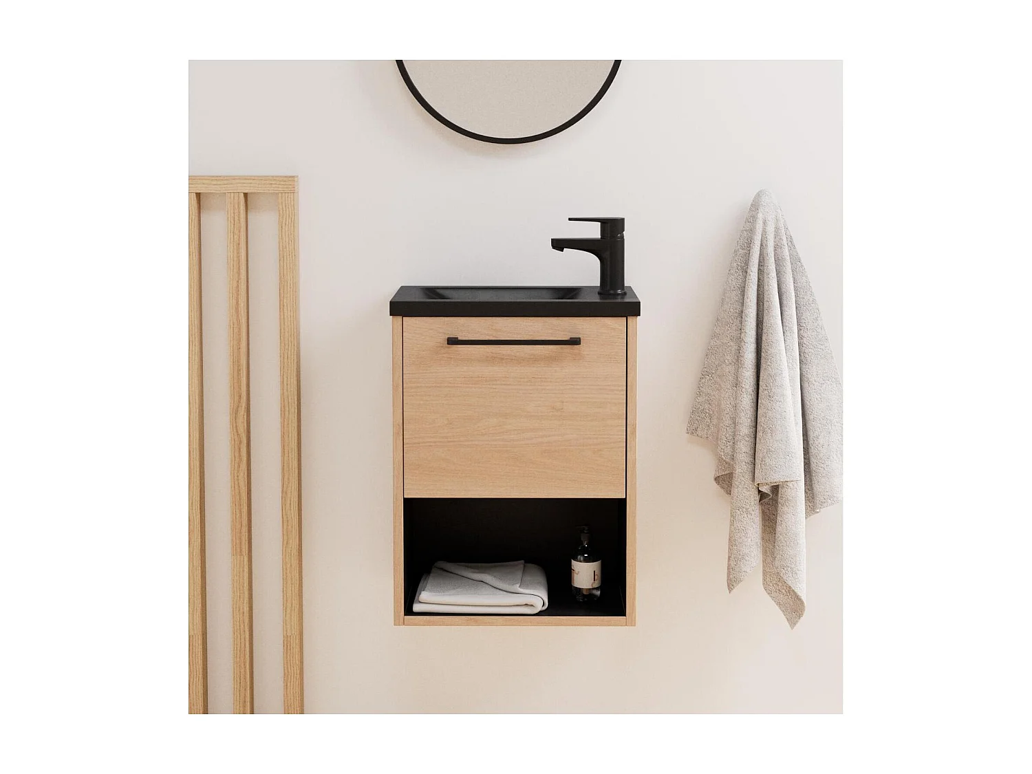 Conjunto mueble lavamanos + grifo NIKA