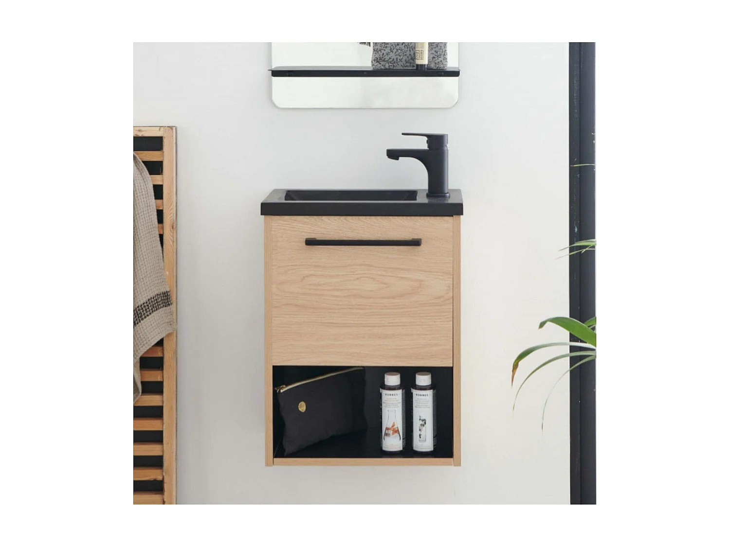 Ensemble meuble lave-mains NIKA + robinet GRIFO