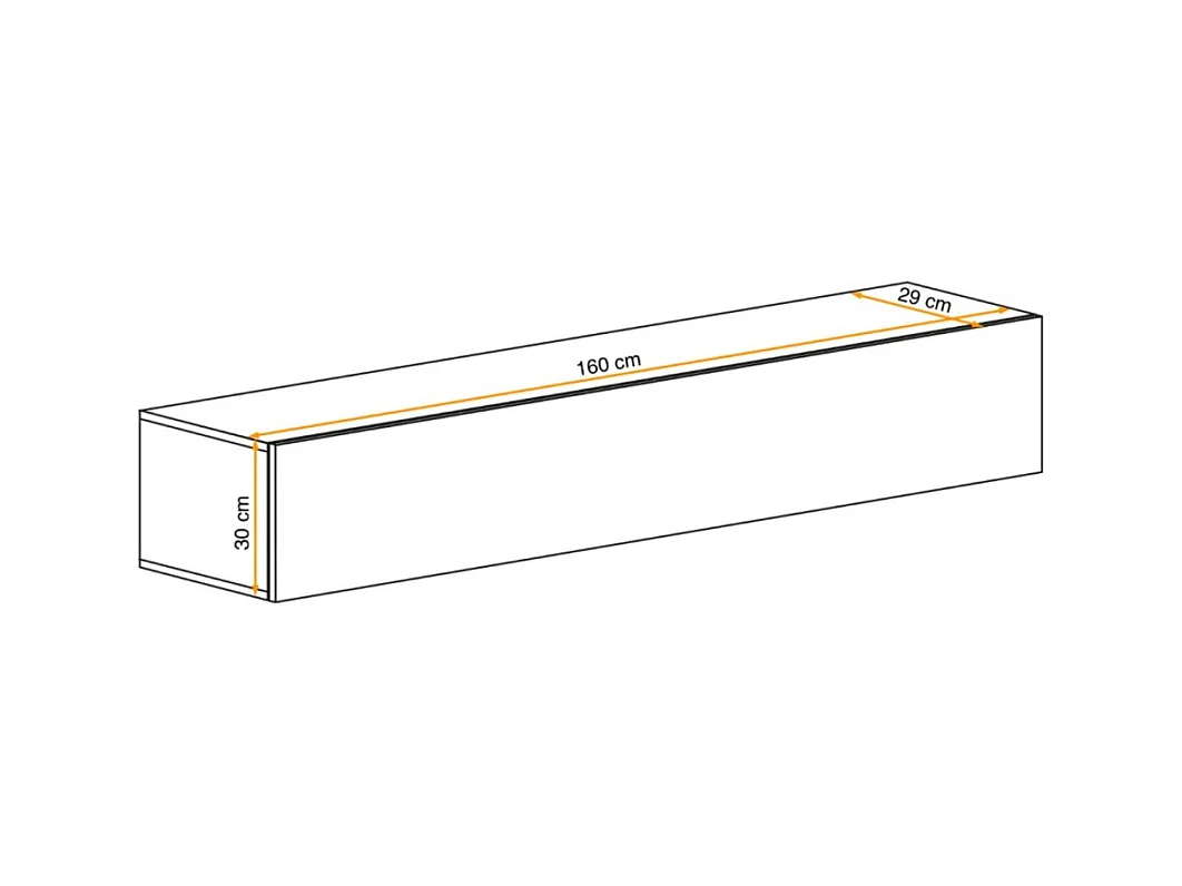 Colonne suspendue horizontale FLY cachemire – 1 porte