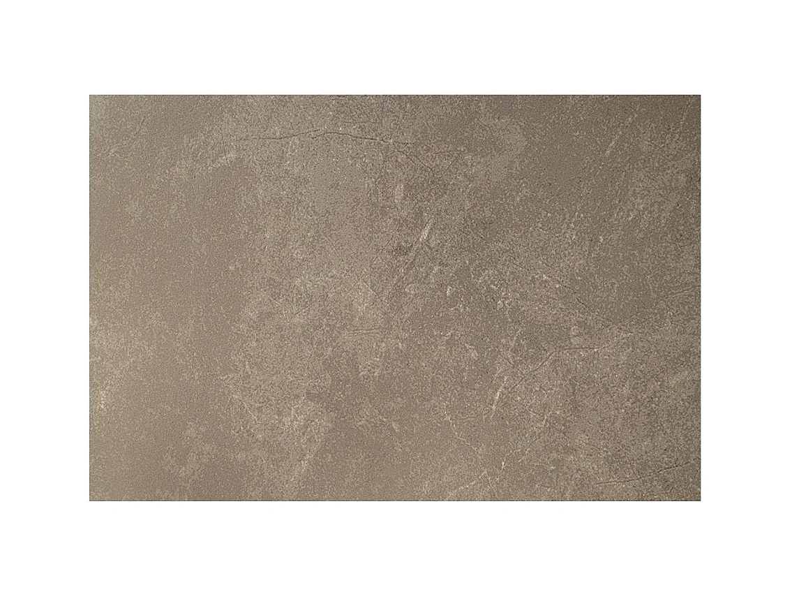 Table de salle à manger VOLTIS – Ronde diamètre 135 cm – Plateau céramique effet marbre gris – Pieds métal – Style chic