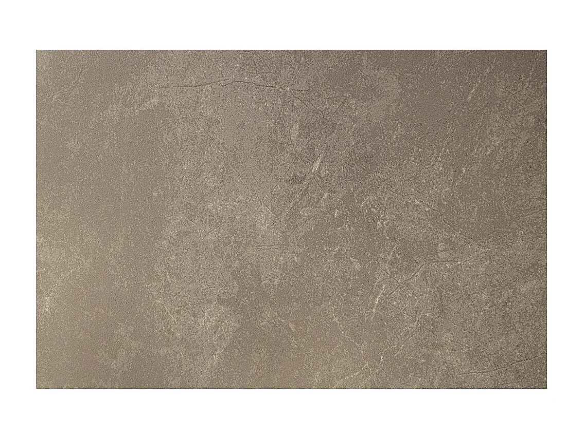 Table de salle à manger VOLTIS – Ronde diamètre 135 cm – Plateau céramique effet marbre gris – Pieds métal – Style chic