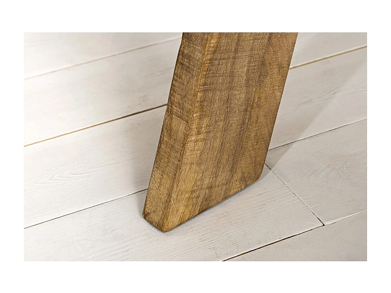 Table de salle à manger ELYA – Ronde diamètre 140 cm – Bois massif de manguier – Style rustique