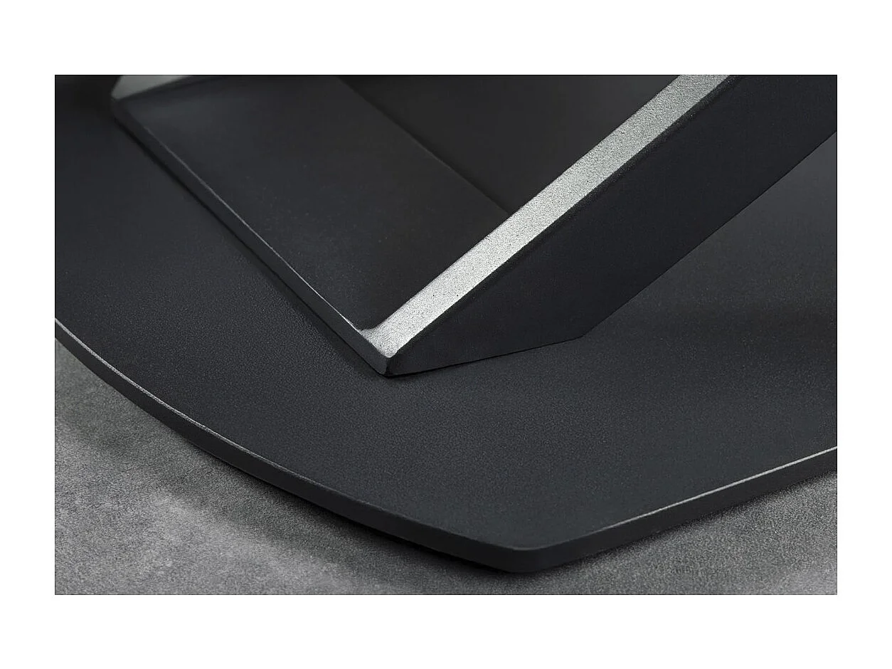 Table ATONIA – Ovale extensible 130 à 190 cm – Plateau céramique effet marbre anthracite – Pieds métal – Style moderne