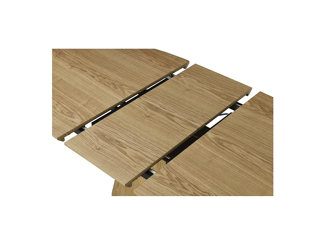 Table de salle à manger LUMEA – Ovale extensible 160 à 200 cm – Aspect bois – Style rustique