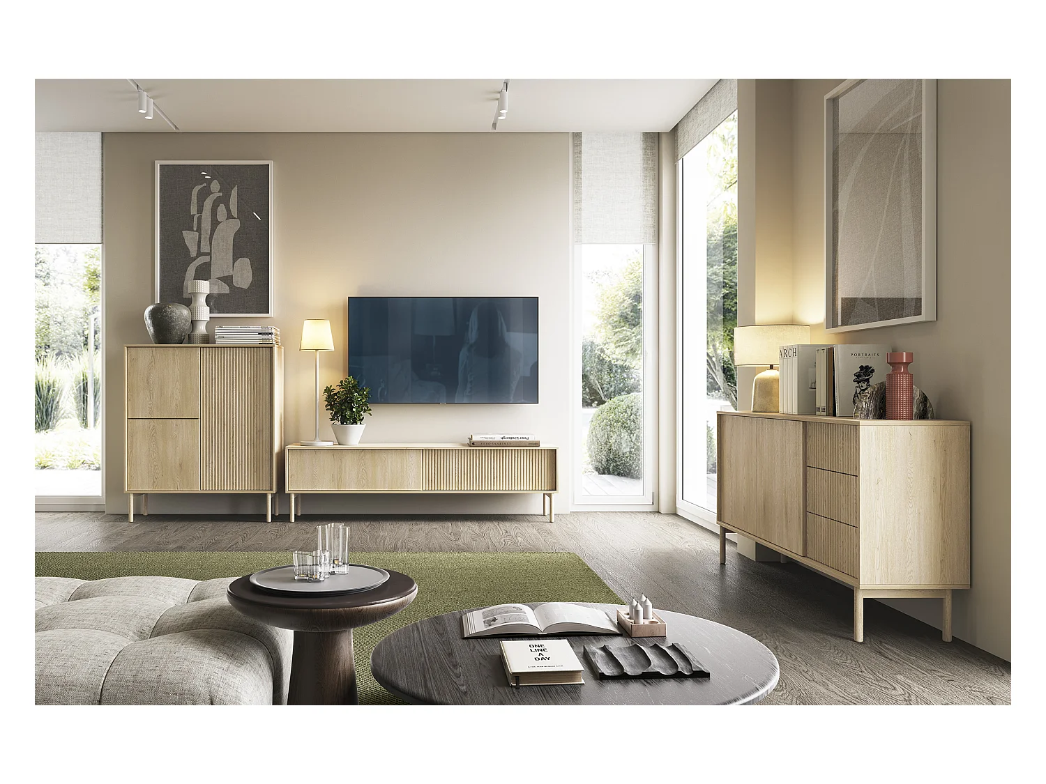 Table de chevet, chêne de Crémone, 53,5 x 55 x 39,5 cm