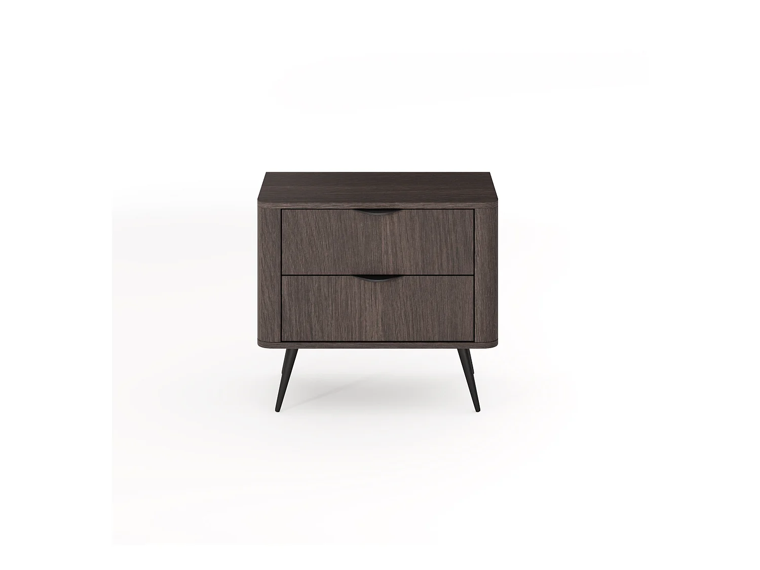 Nachtkastje, Dunin eiken gecombineerd met zwart, 63,2 x 55,3 x 38 cm