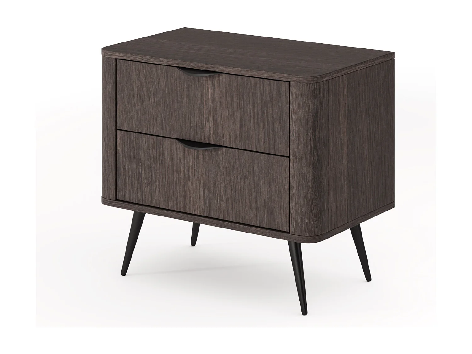 Table de chevet, chêne Dunin combiné avec du noir, 63,2 x 55,3 x 38 cm