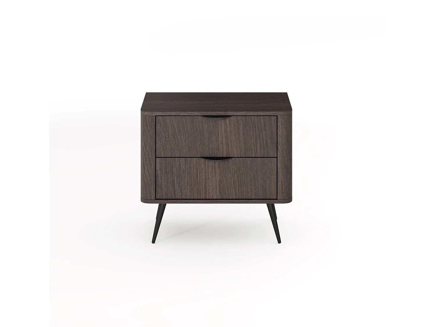 Table de chevet, chêne Dunin combiné avec du noir, 63,2 x 55,3 x 38 cm