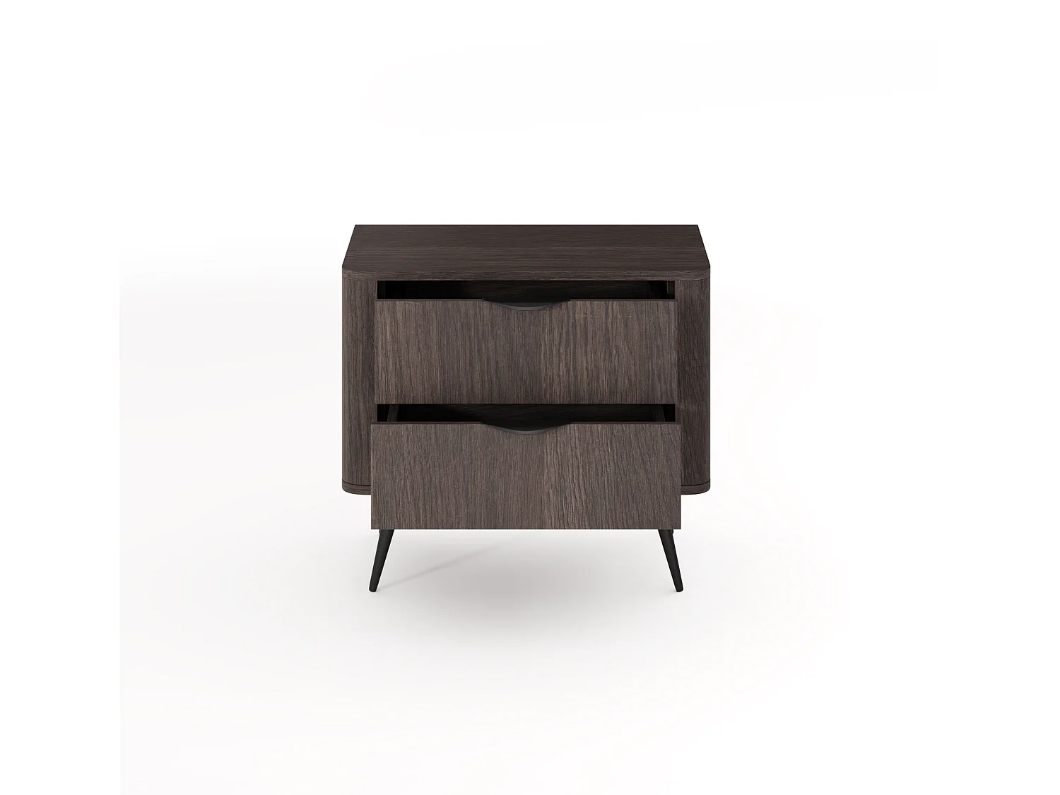 Table de chevet, chêne Dunin combiné avec du noir, 63,2 x 55,3 x 38 cm