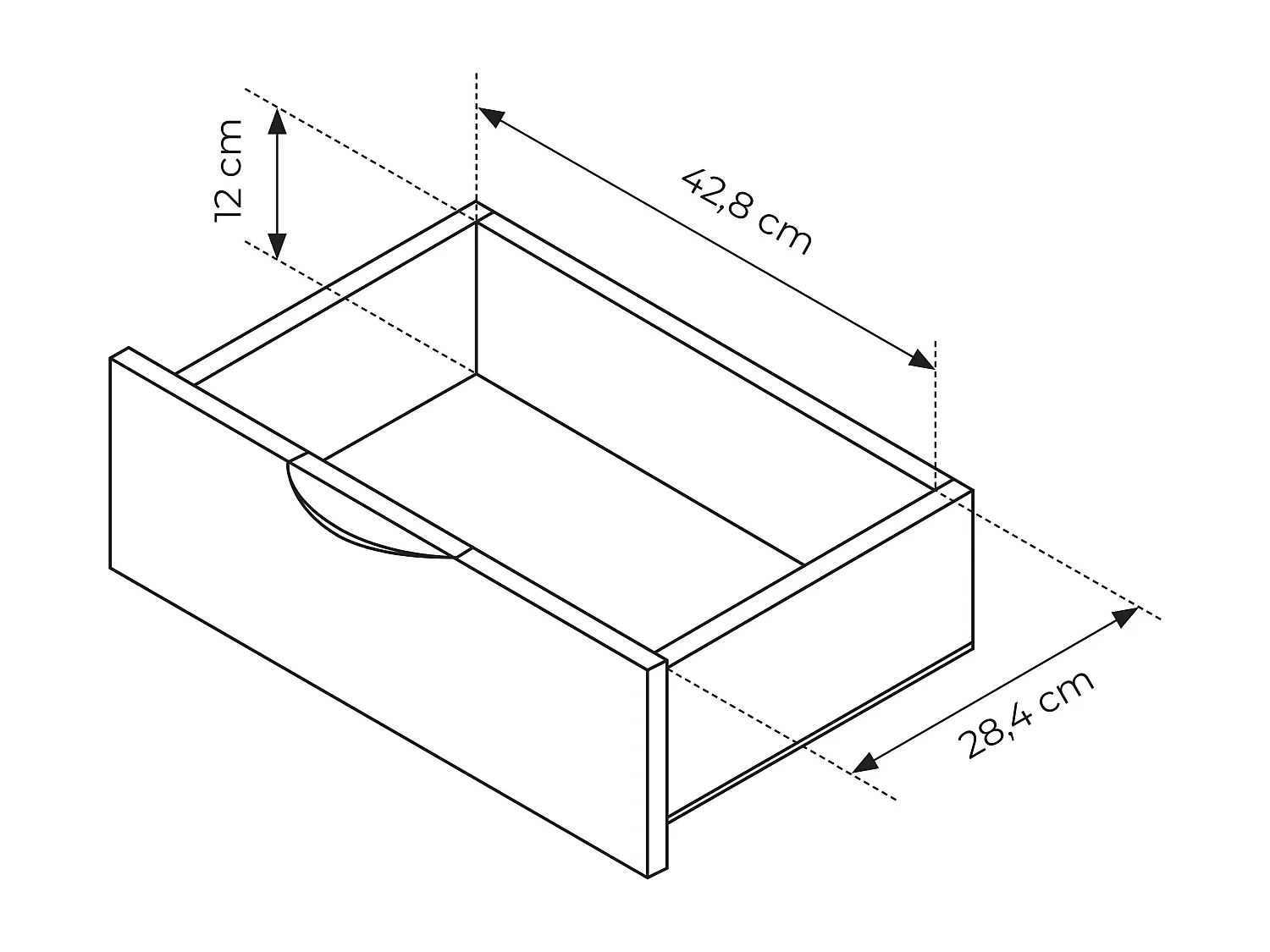 Table de chevet, chêne Dunin combiné avec du noir, 63,2 x 55,3 x 38 cm