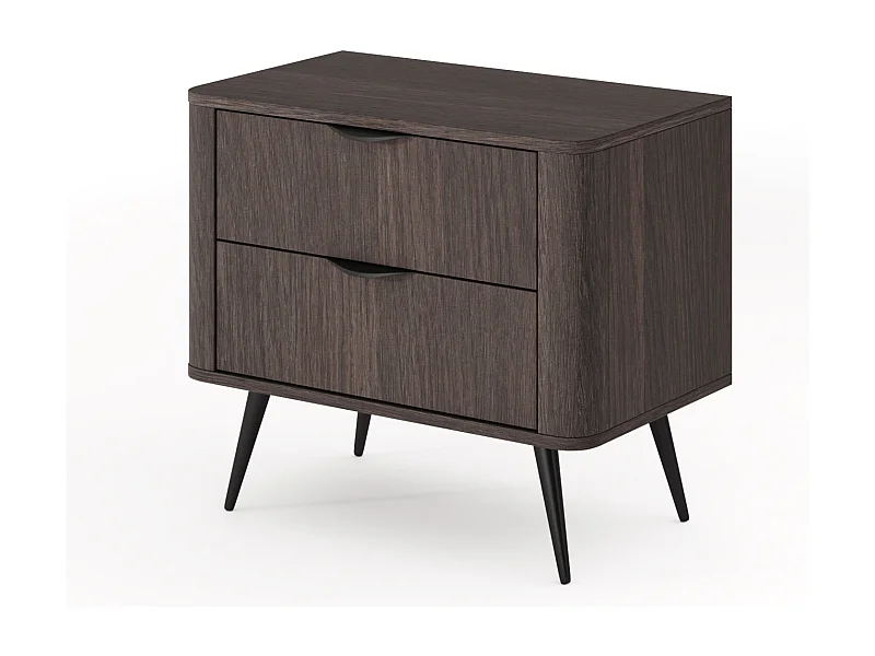 Table de chevet, chêne Dunin combiné avec du noir, 63,2 x 55,3 x 38 cm