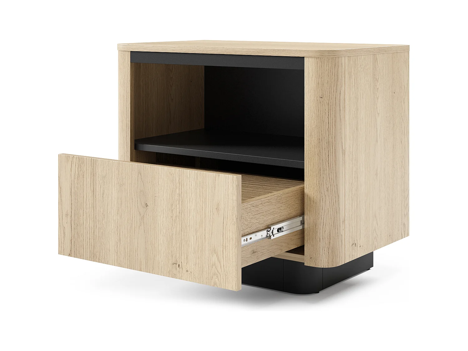 Table de chevet, chêne crémone, 63,2 x 50,5 x 38,1 cm