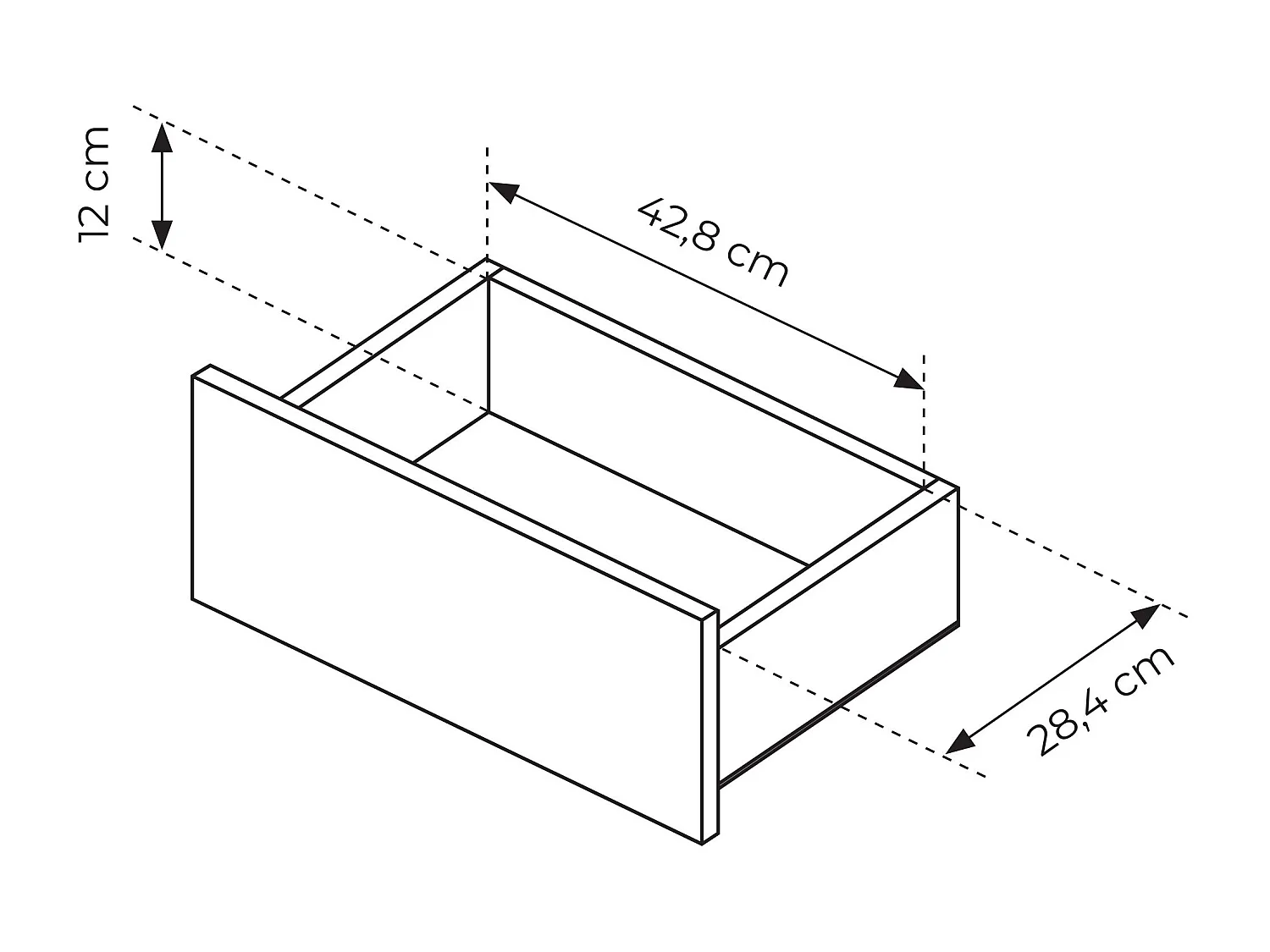 Table de chevet, chêne crémone, 63,2 x 50,5 x 38,1 cm