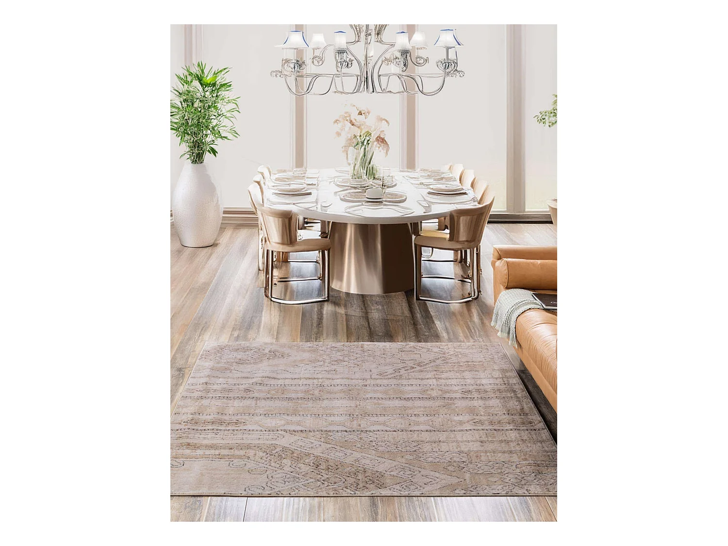 Tapis 125x125 Crème Oregon