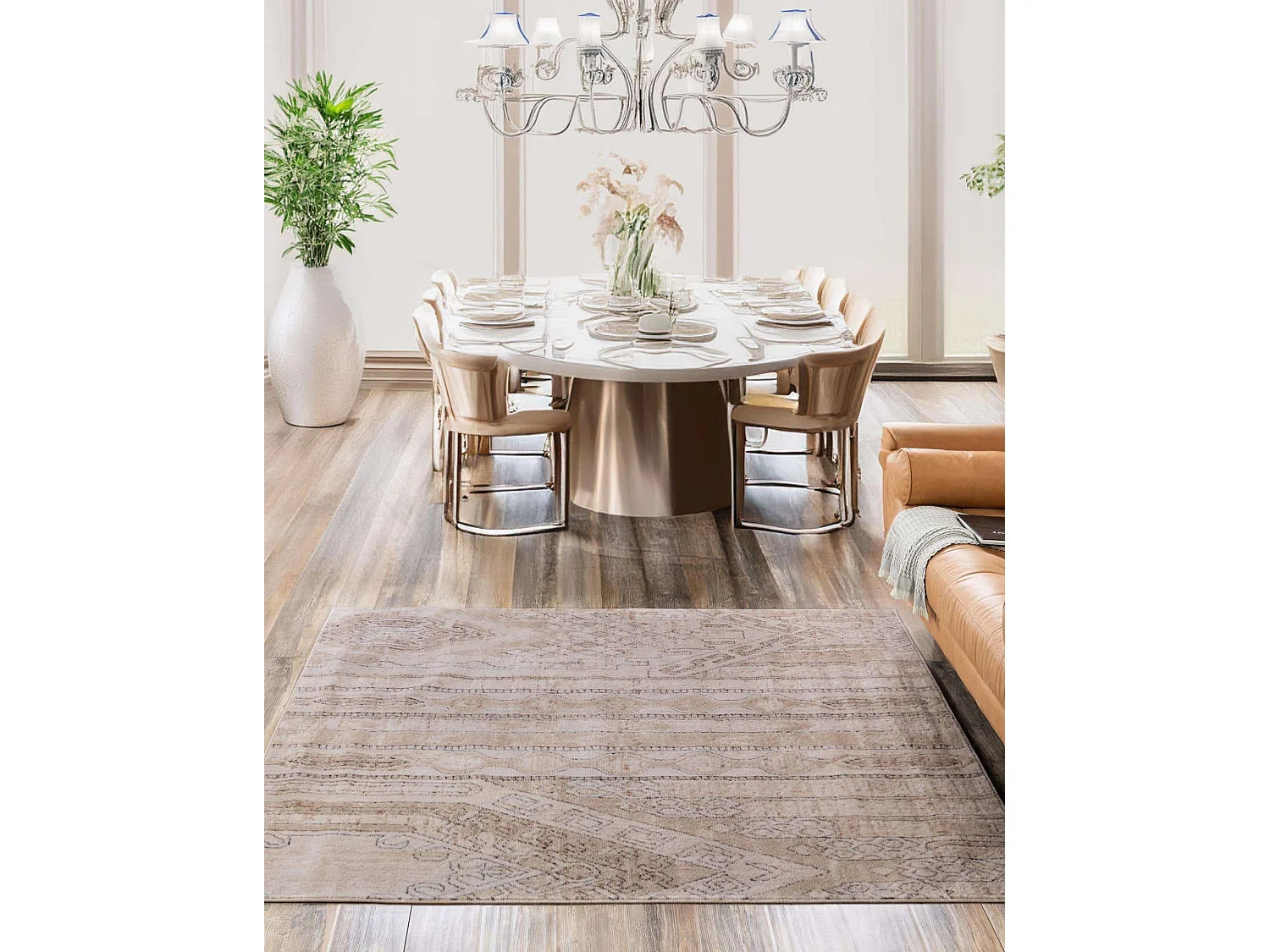 Tapis 125x125 Crème Oregon