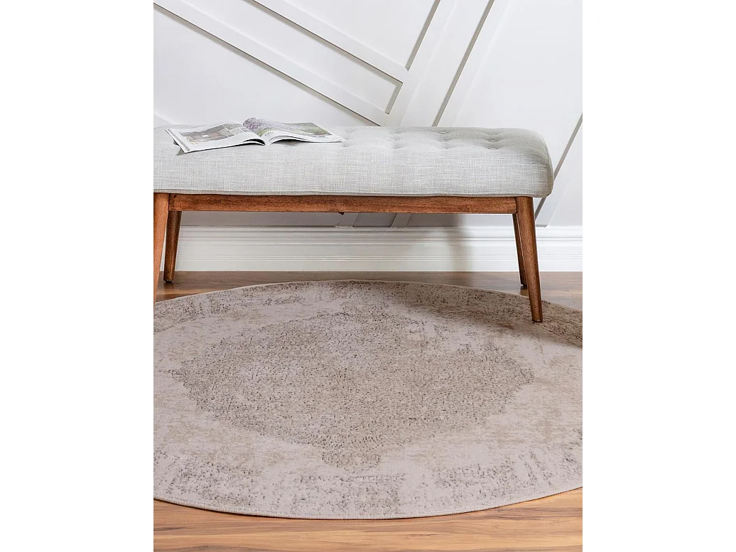 Teppich 100x100 Creme Oregon