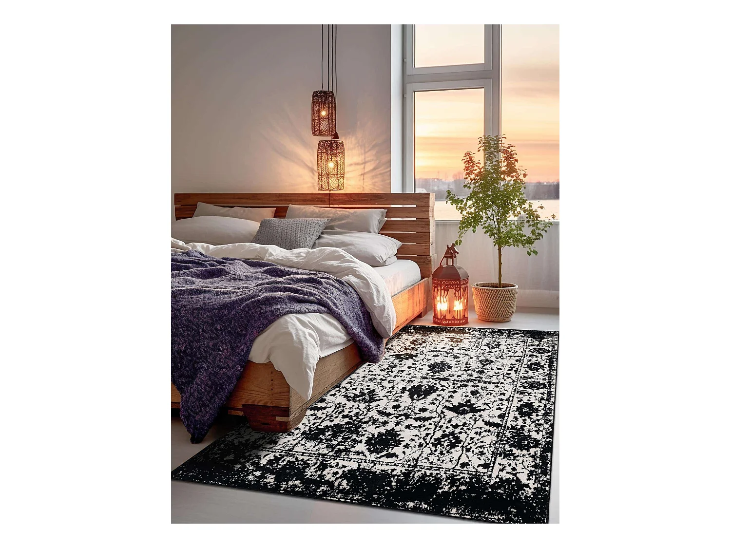 Tapis 125x185 Noir Oregon