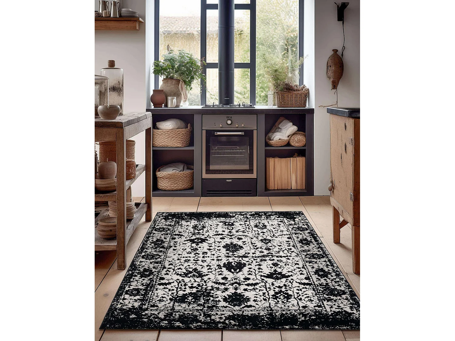 Tapis 125x185 Noir Oregon