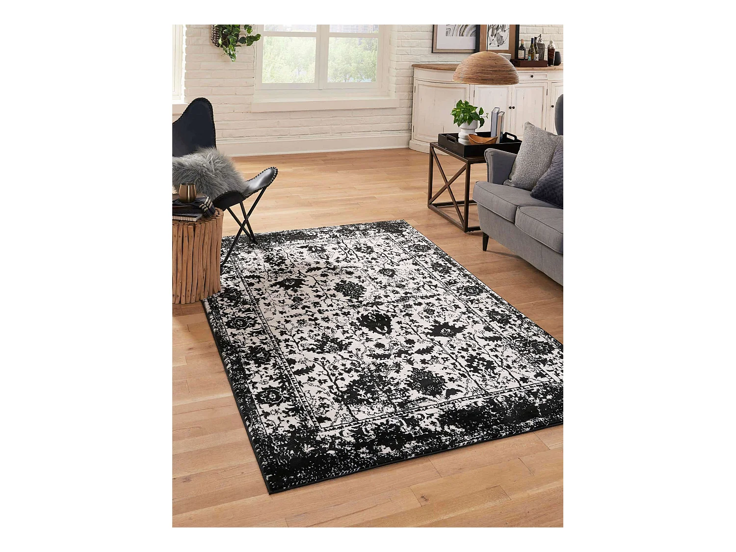 Teppich 125x185 Schwarz Oregon