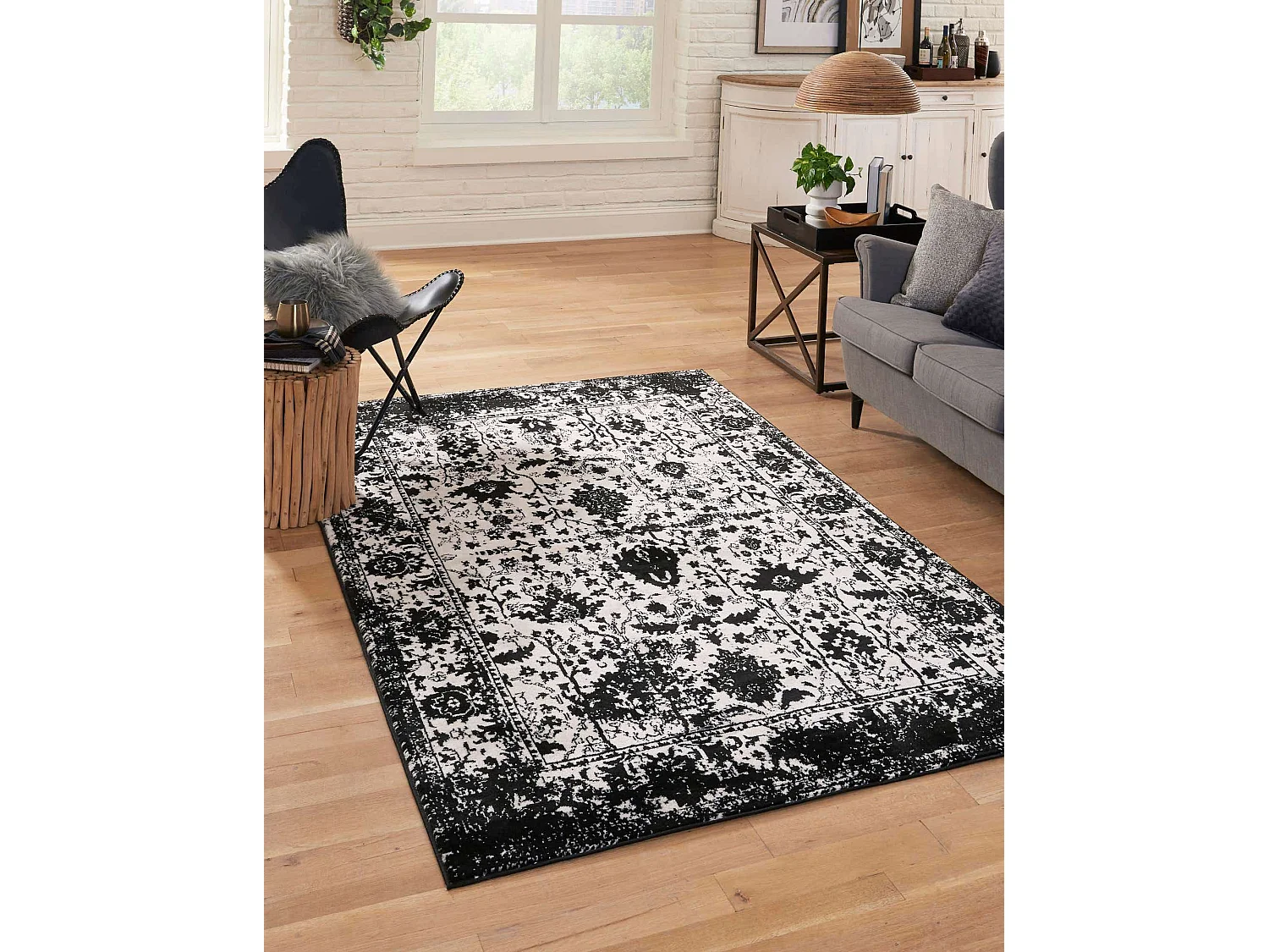 Teppich 125x185 Schwarz Oregon