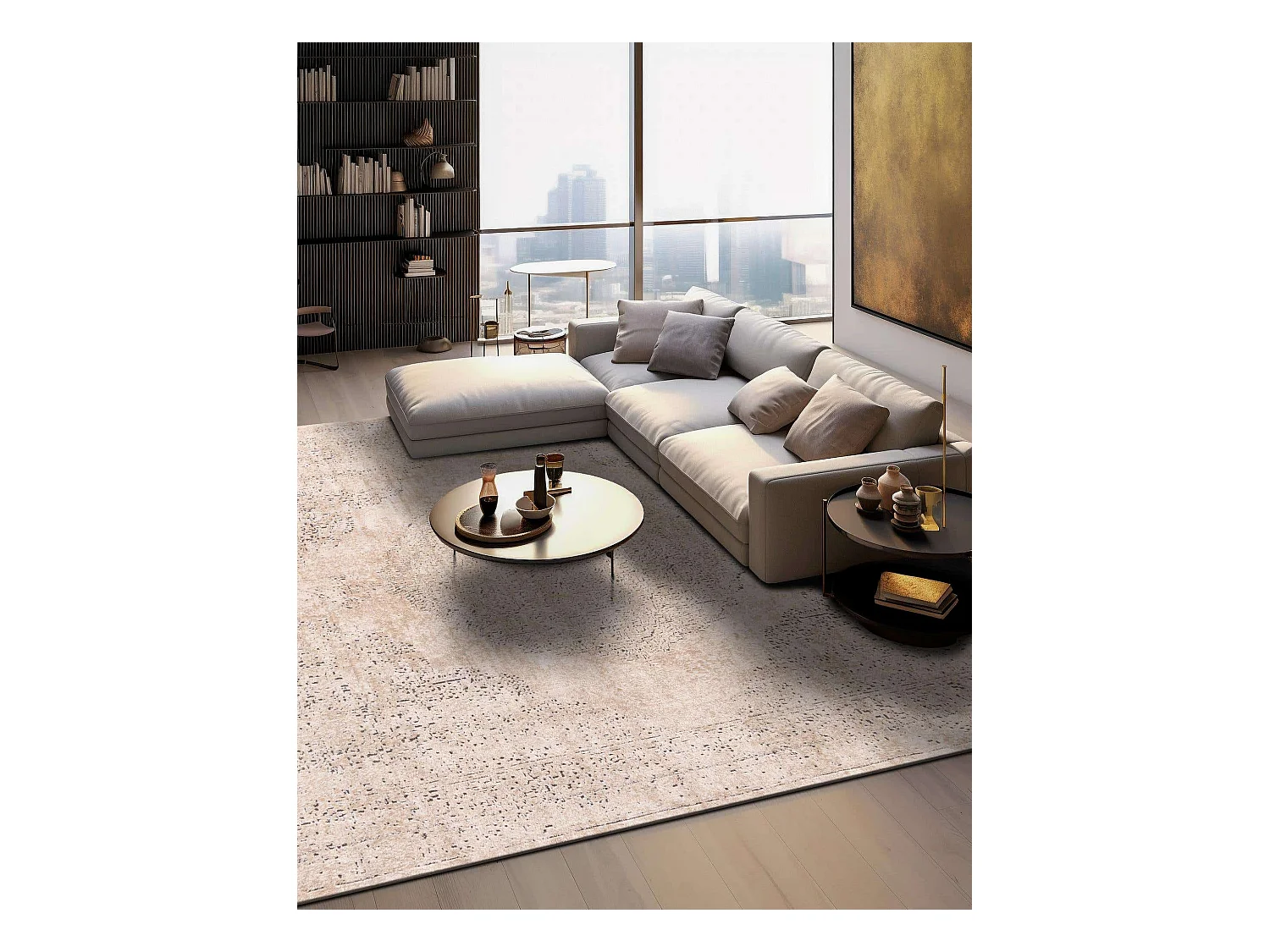 Tapis 125x125 Crème Oregon