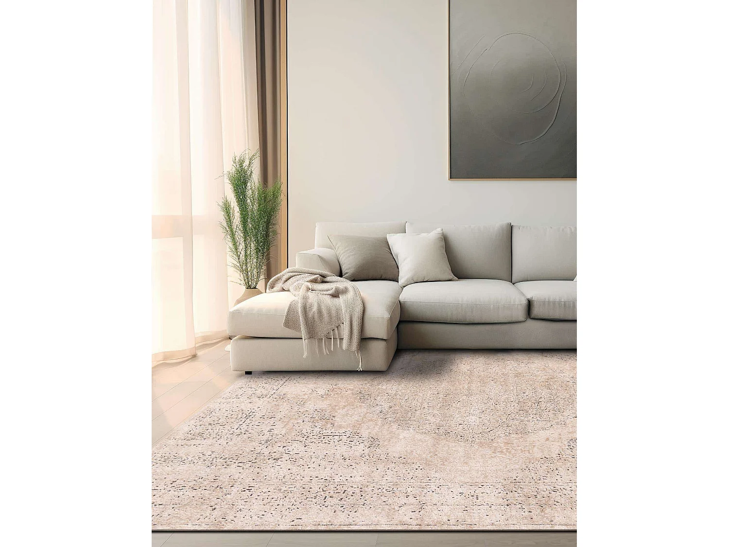 Tapis 125x125 Crème Oregon