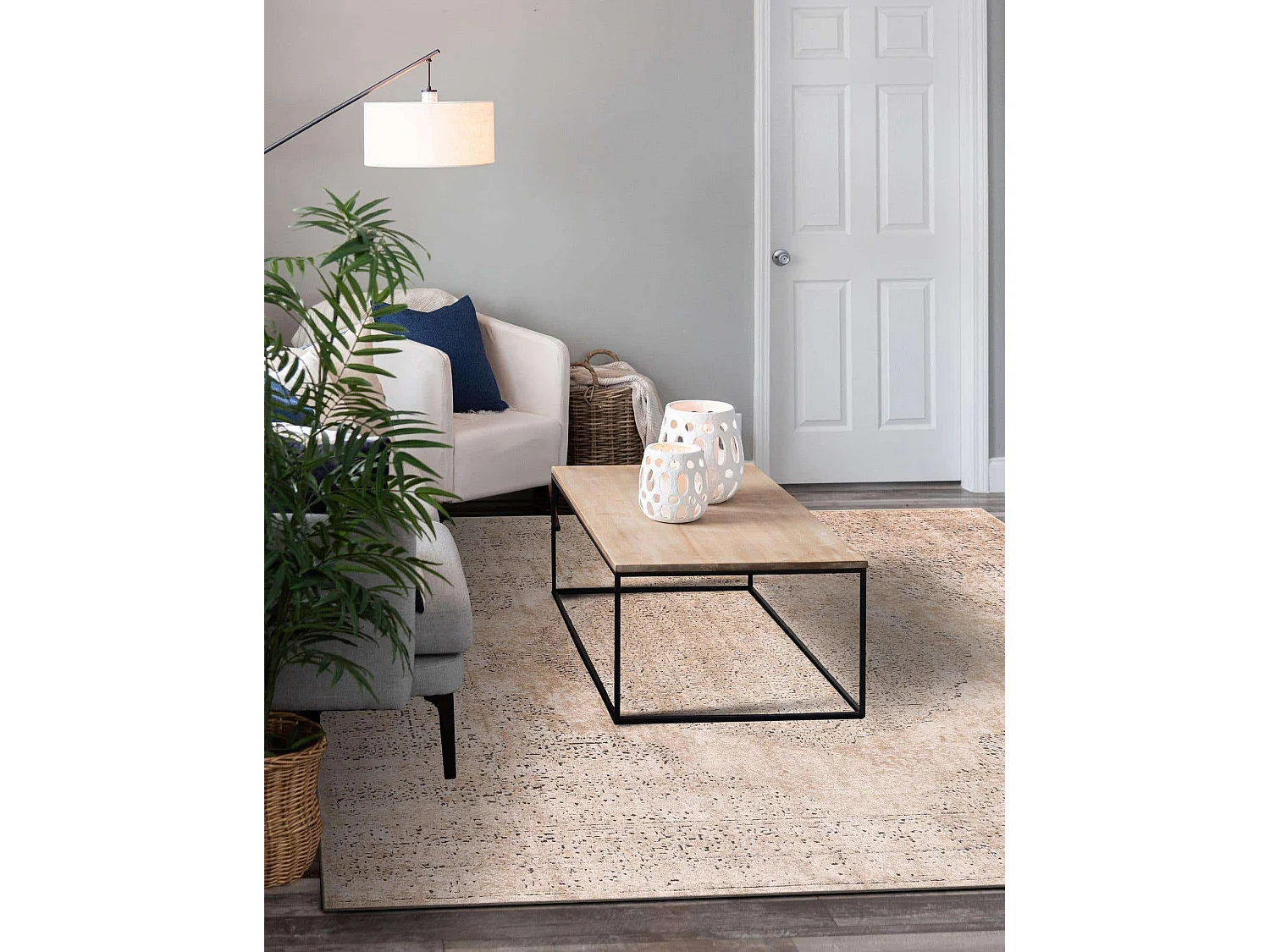 Tapis 125x125 Crème Oregon