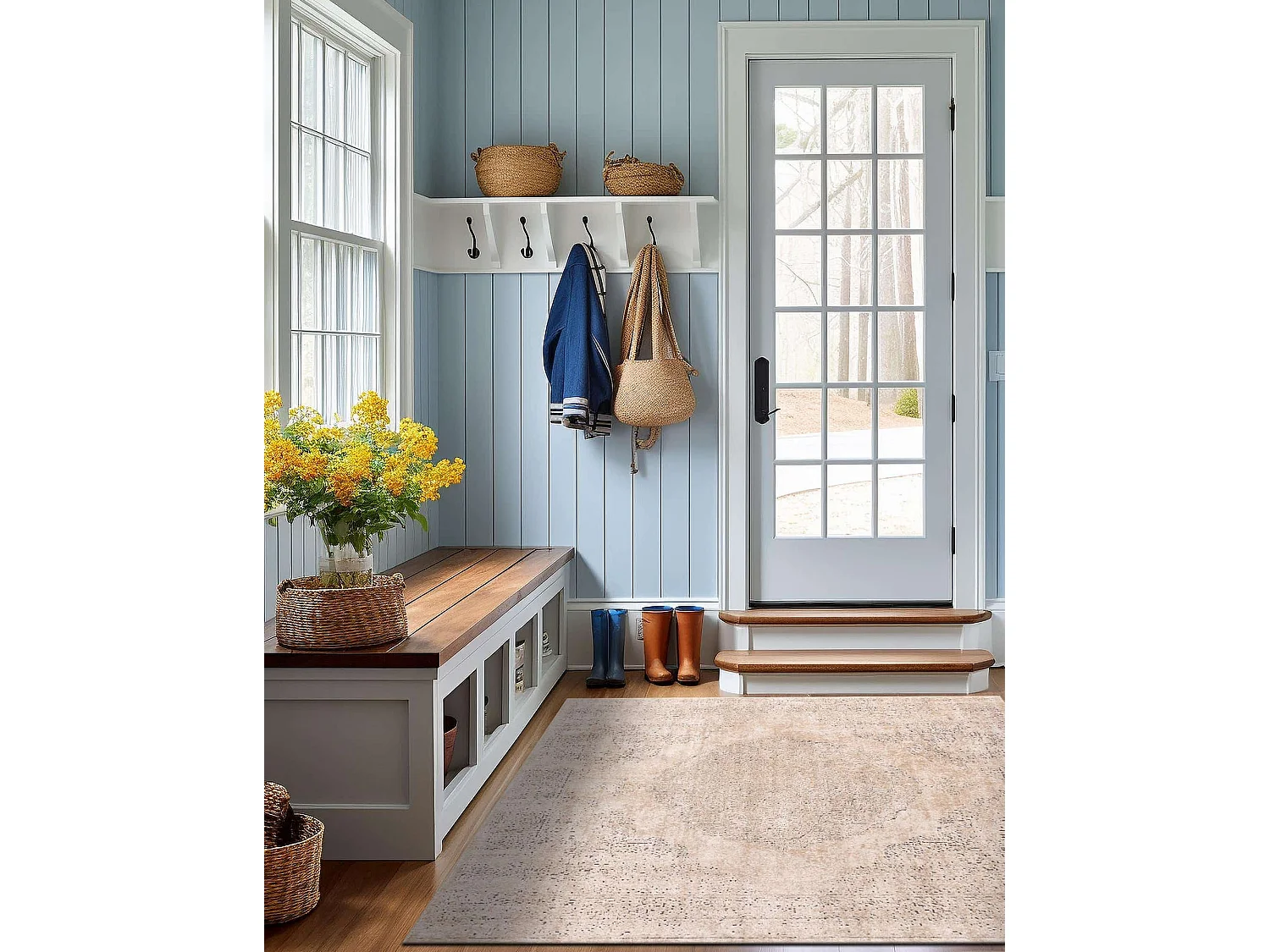 Tapis 125x125 Crème Oregon