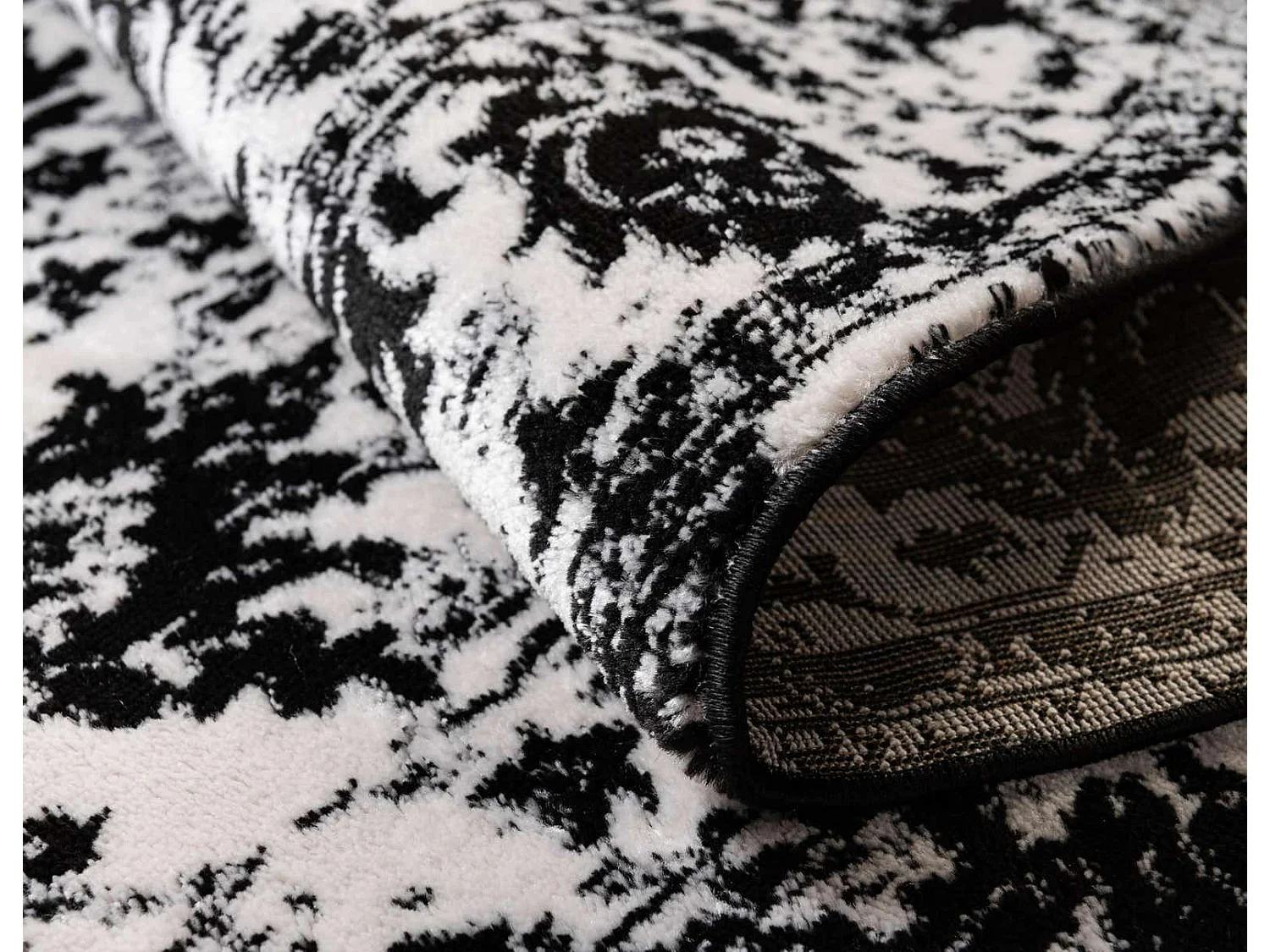 Tapis 160x160 Noir Oregon