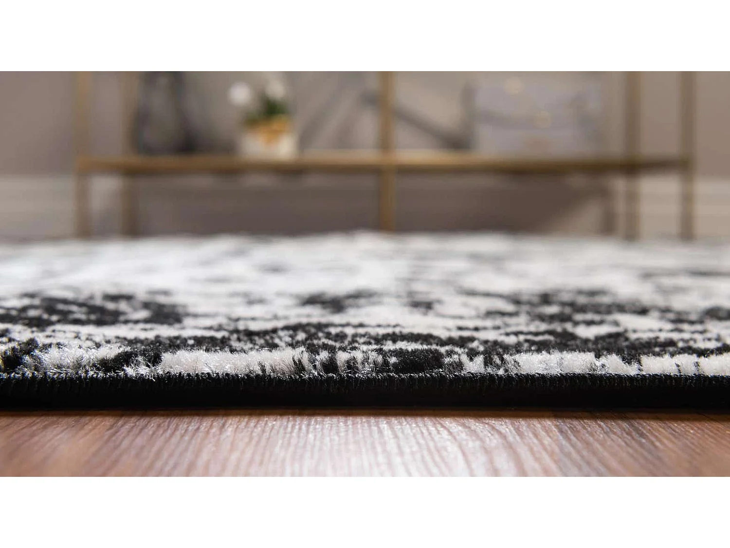 Tapis 160x160 Noir Oregon