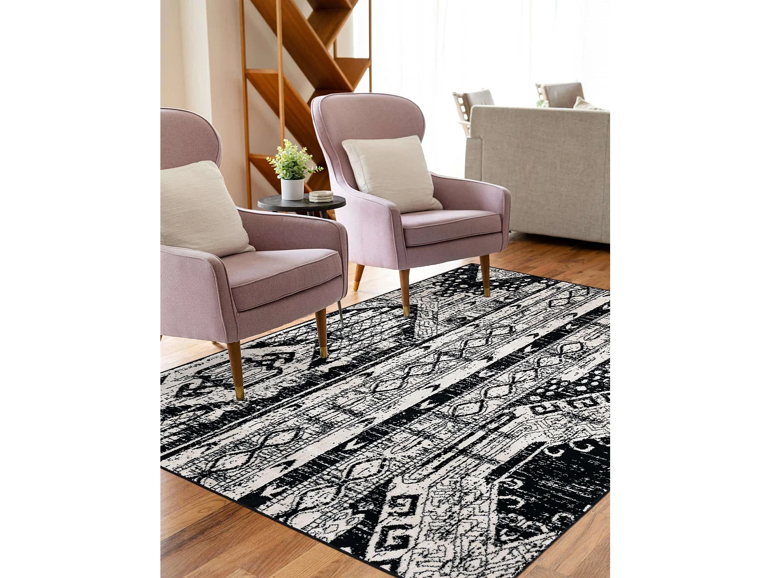 Tapis 125x185 Noir Oregon