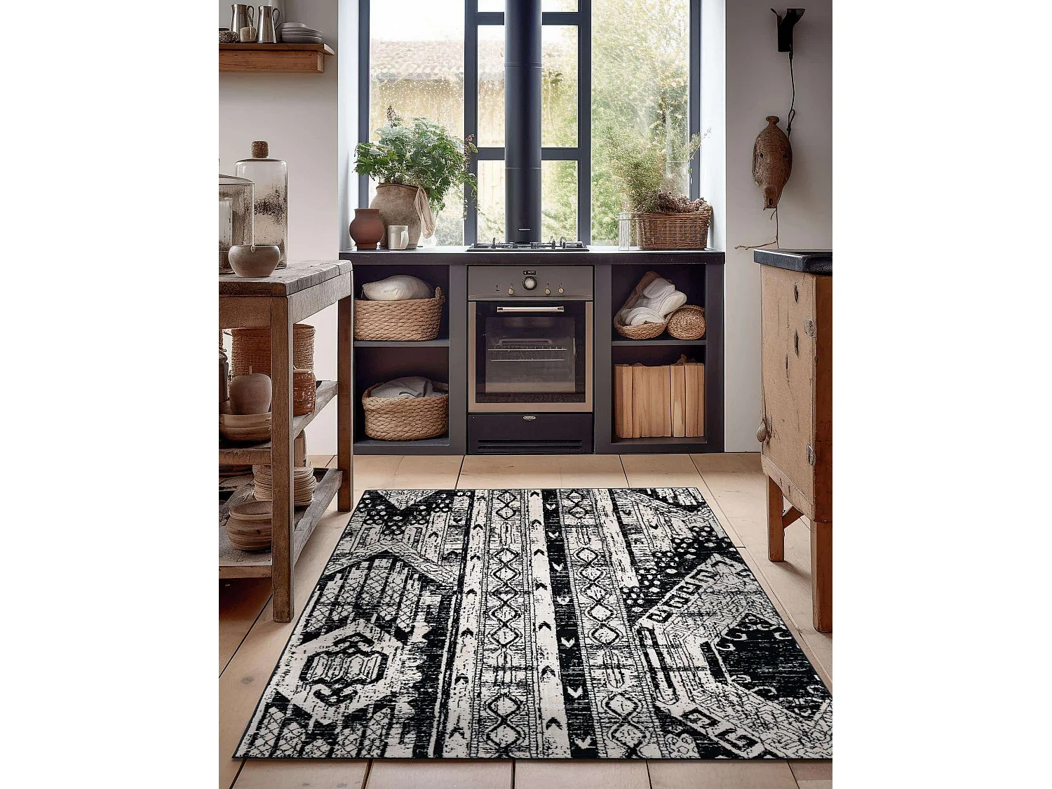 Tapis 125x185 Noir Oregon