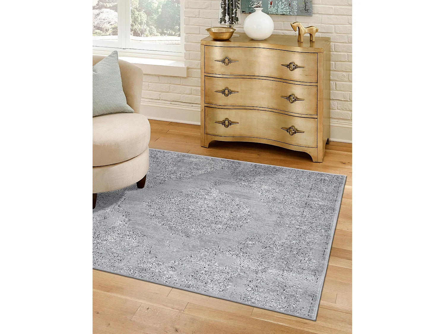 Teppich 125x125 Grau Oregon