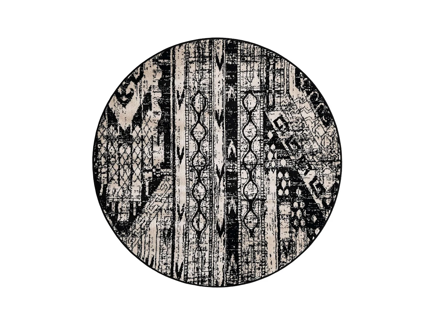 Tapis 160x160 Noir Oregon