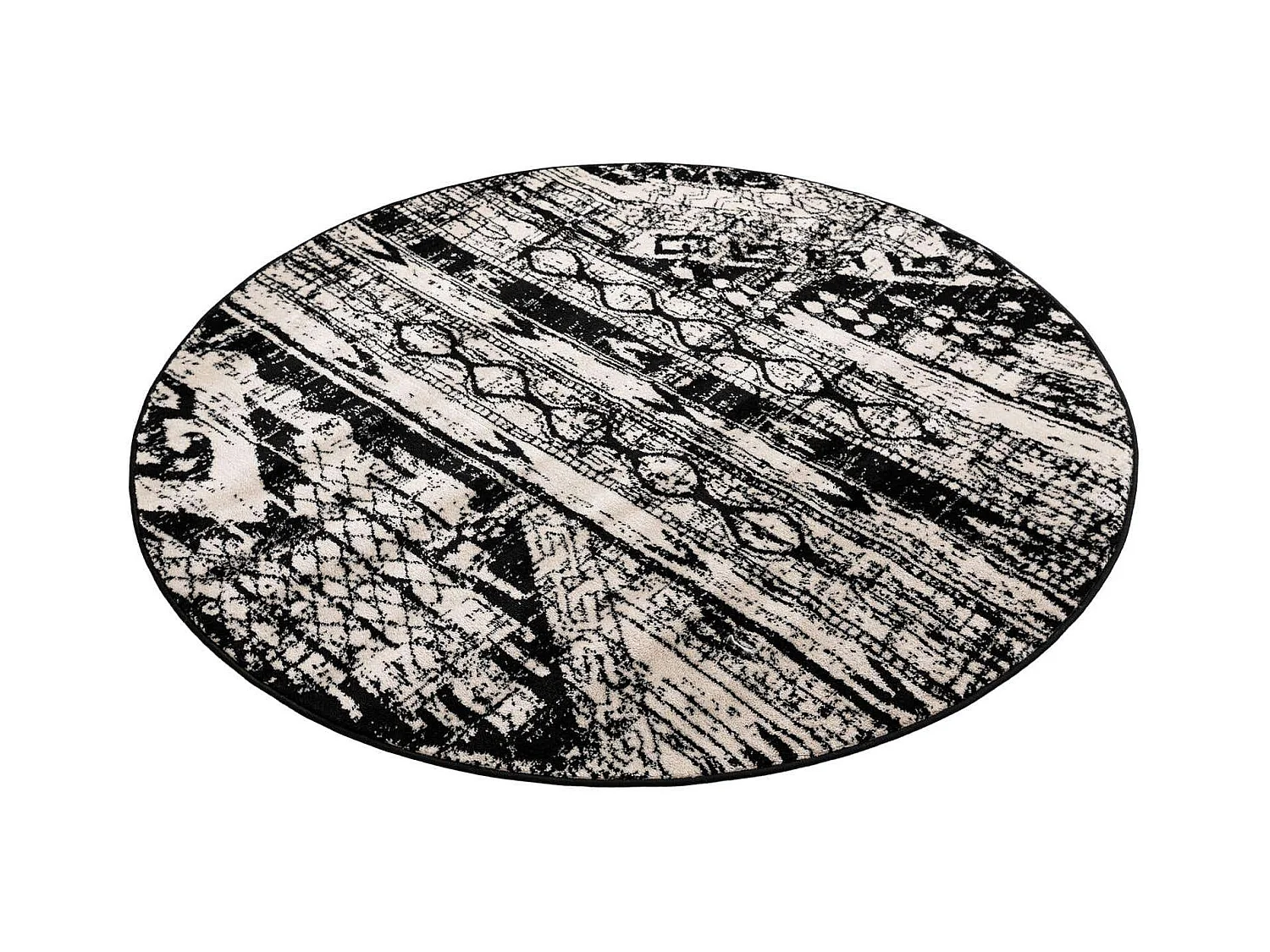 Tapis 160x160 Noir Oregon