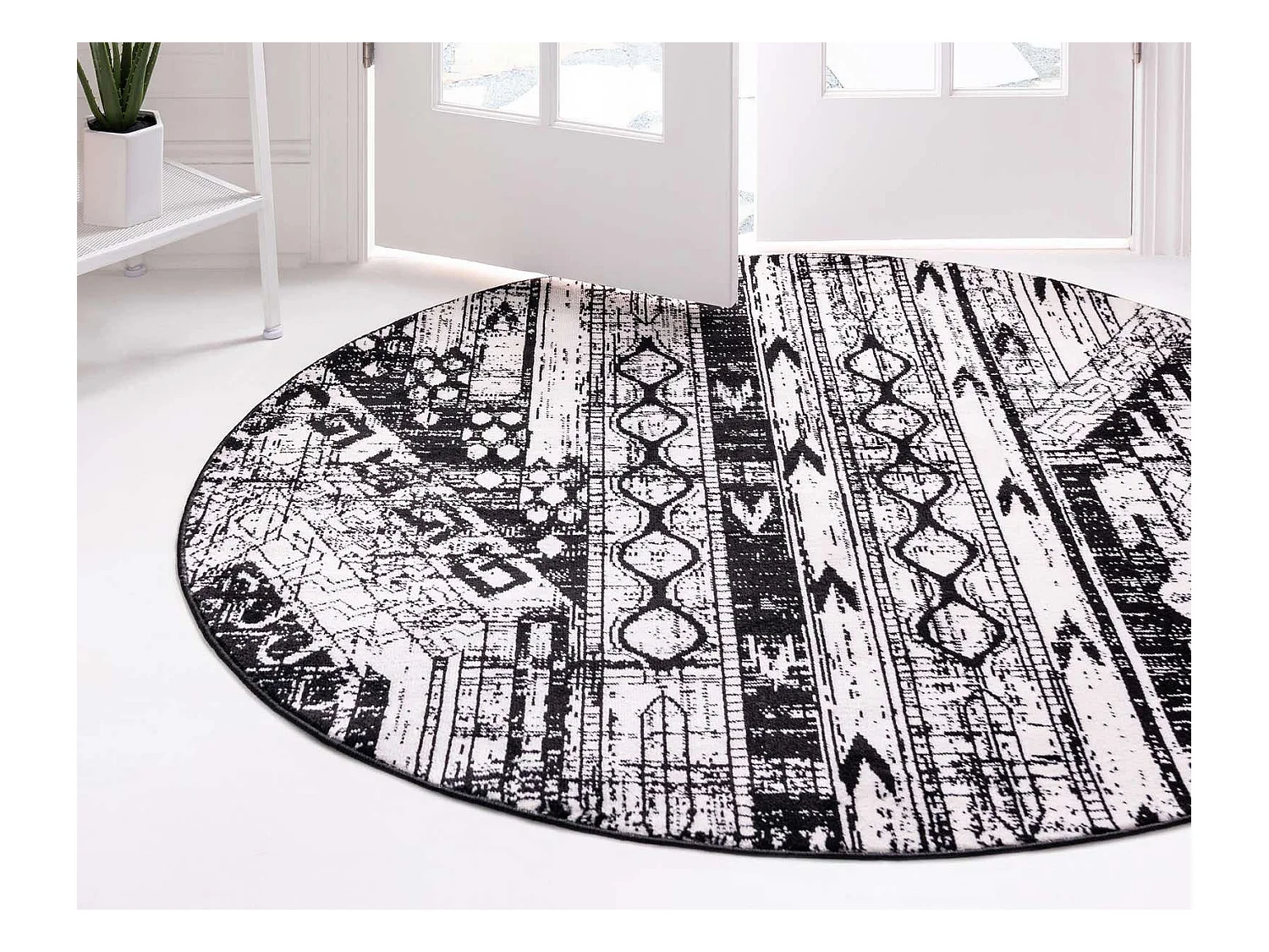 Tapis 160x160 Noir Oregon