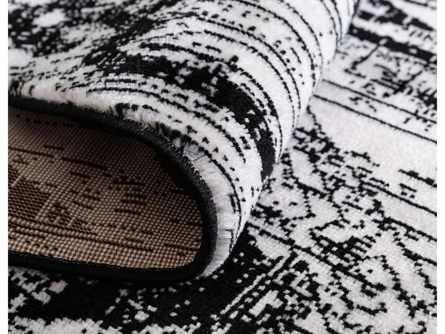 Tapis 160x160 Noir Oregon