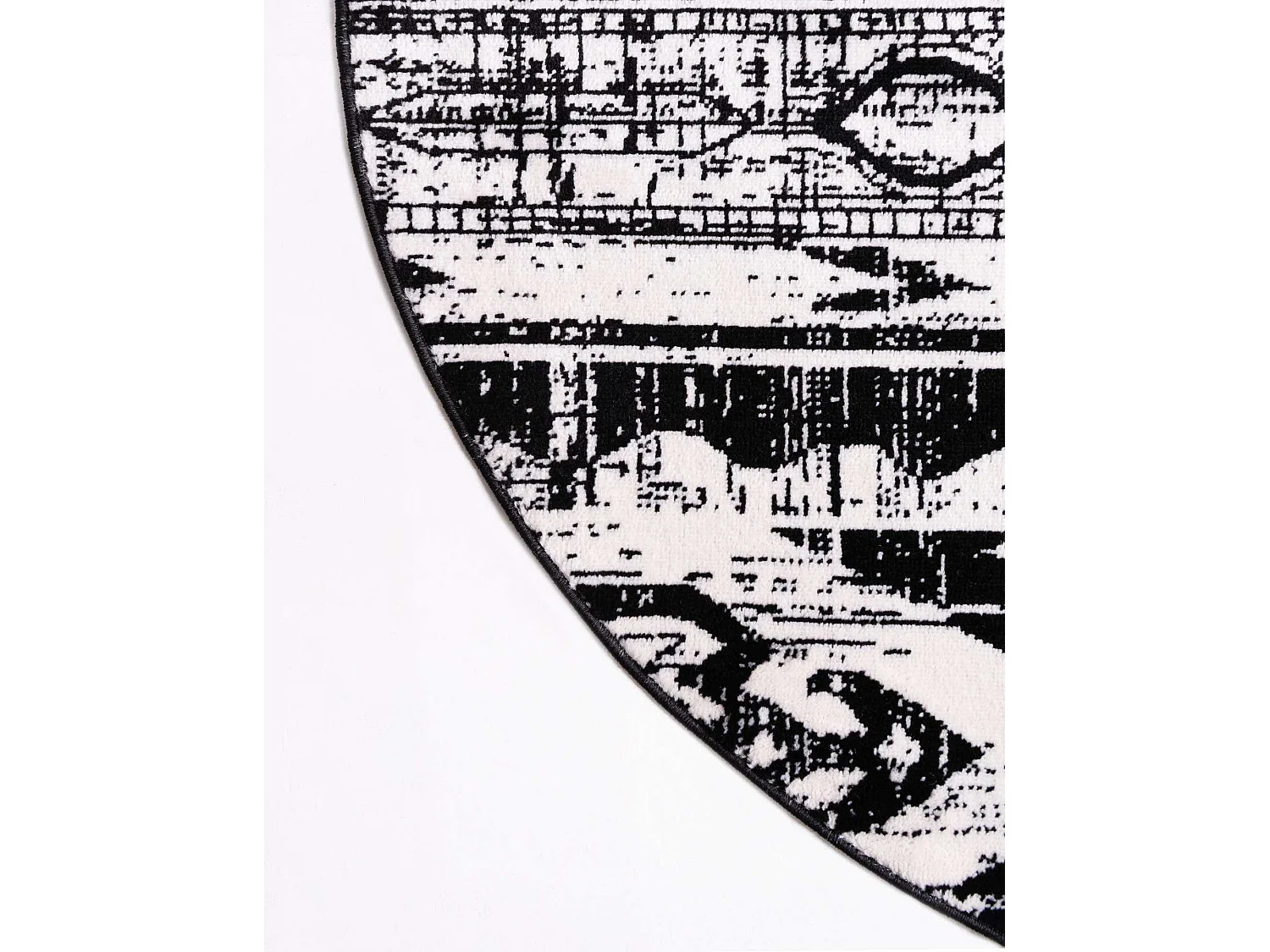 Tapis 160x160 Noir Oregon