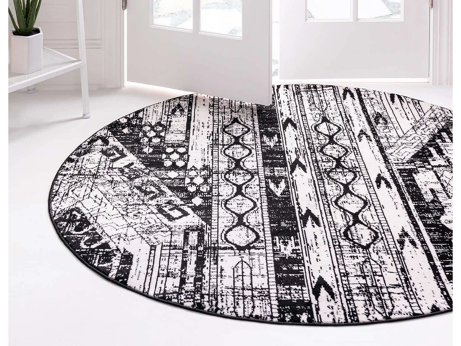 Tapis 160x160 Noir Oregon