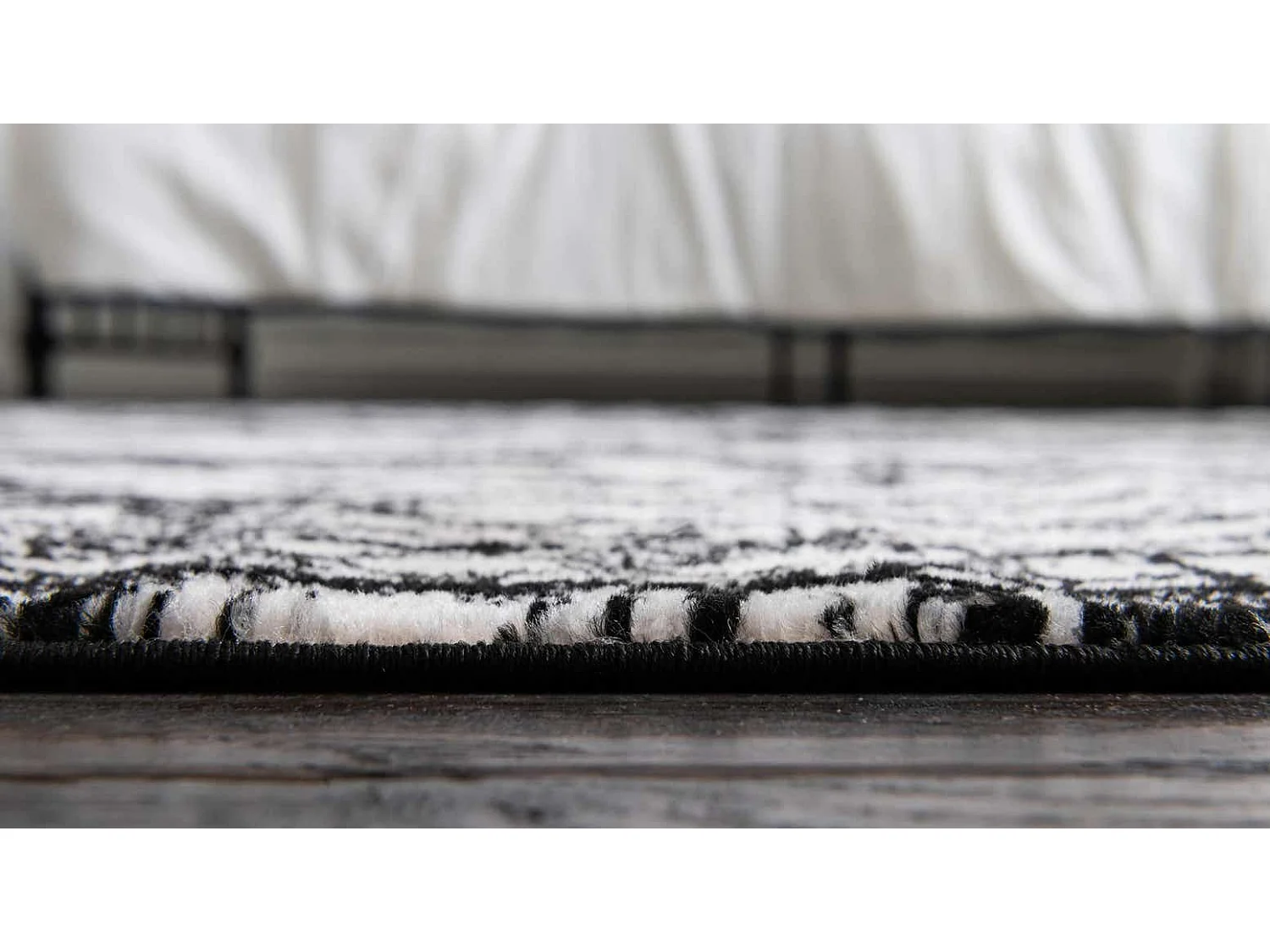 Tapis 160x160 Noir Oregon