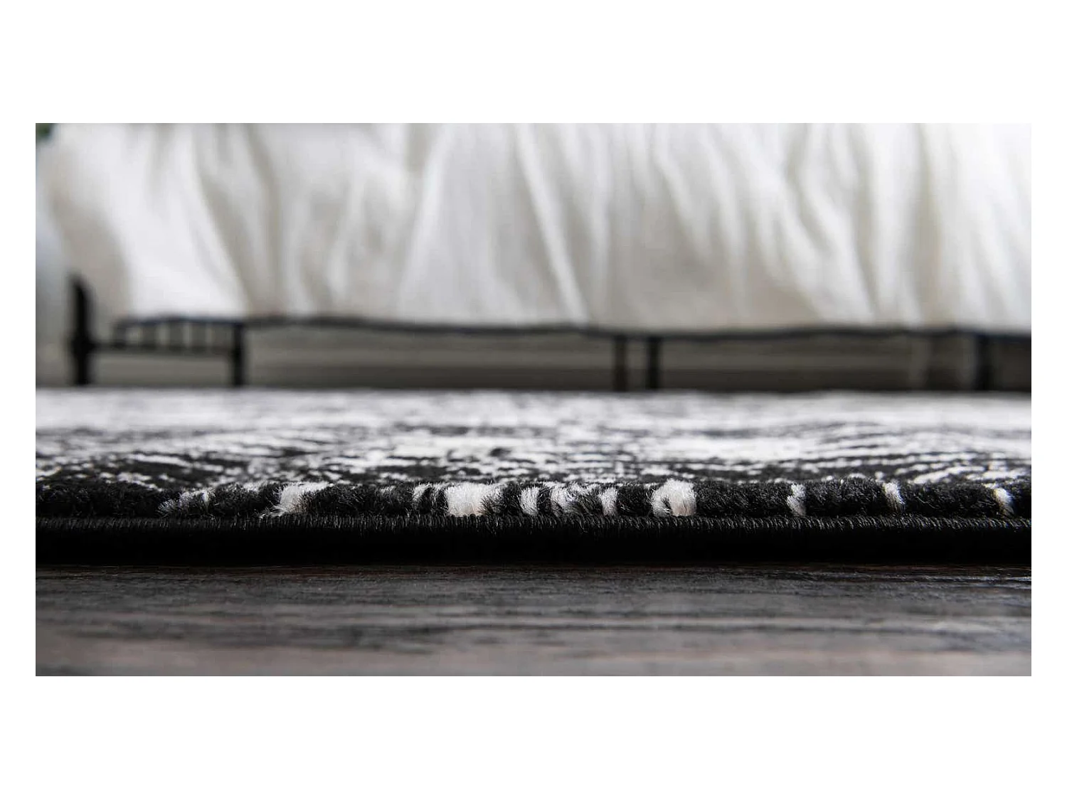 Tapis 160x160 Noir Oregon