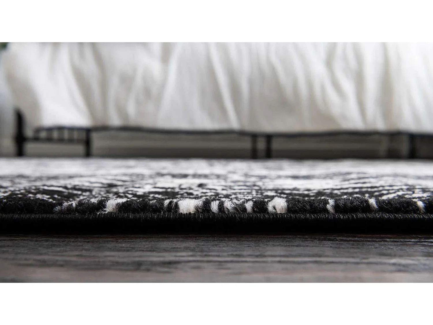 Tapis 160x160 Noir Oregon