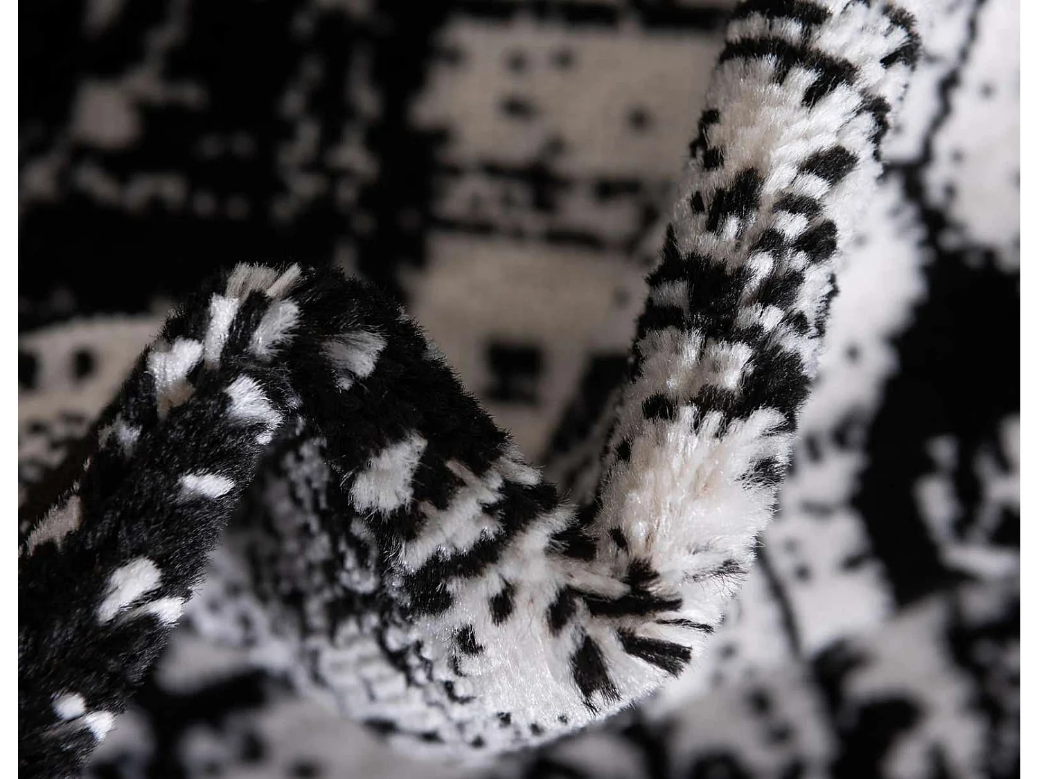 Tapis 160x160 Noir Oregon